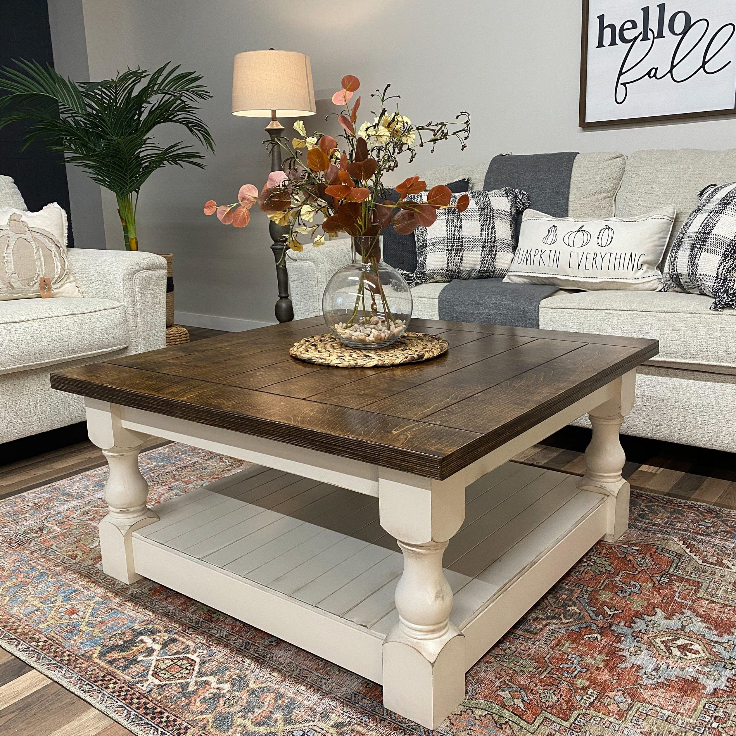 Farmhouse Coffee Tables: Rustic Surface and Base Styles