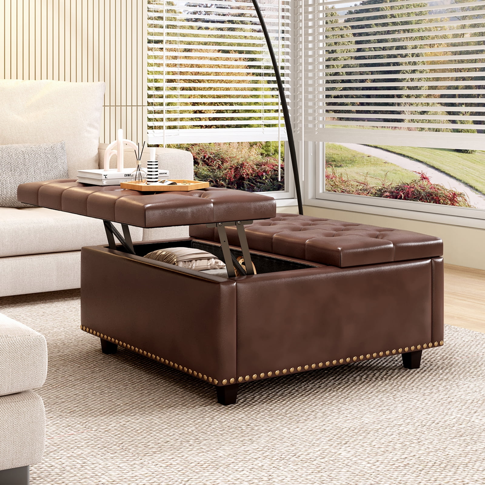 Ottoman Coffee Tables: Trays and Soft Surfaces