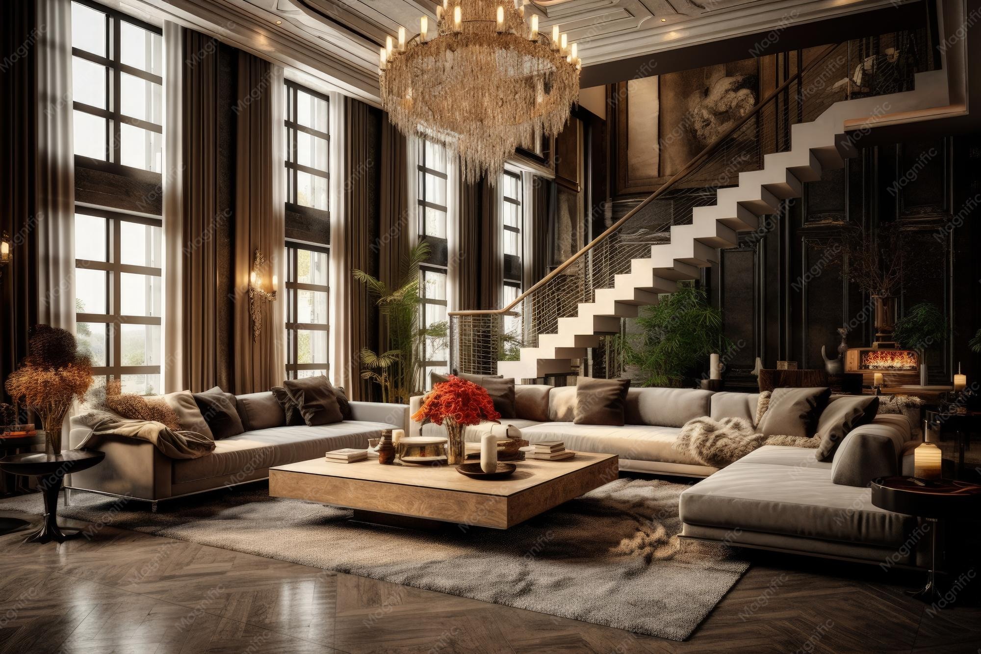 Luxury Living Room Design: Materials and Proportions