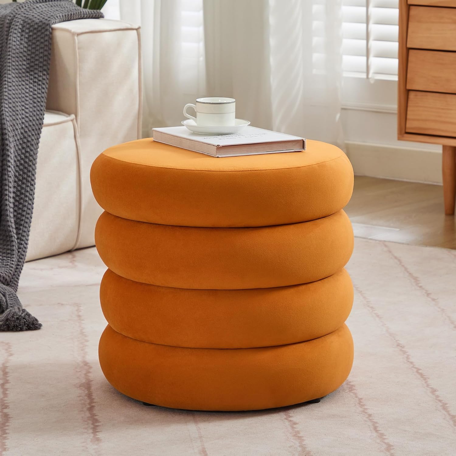 Round Ottomans: Soft Seating and Table Alternatives