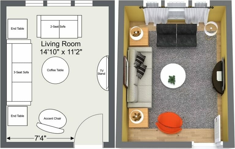 Small Living Room Layouts and How to Arrange Furniture