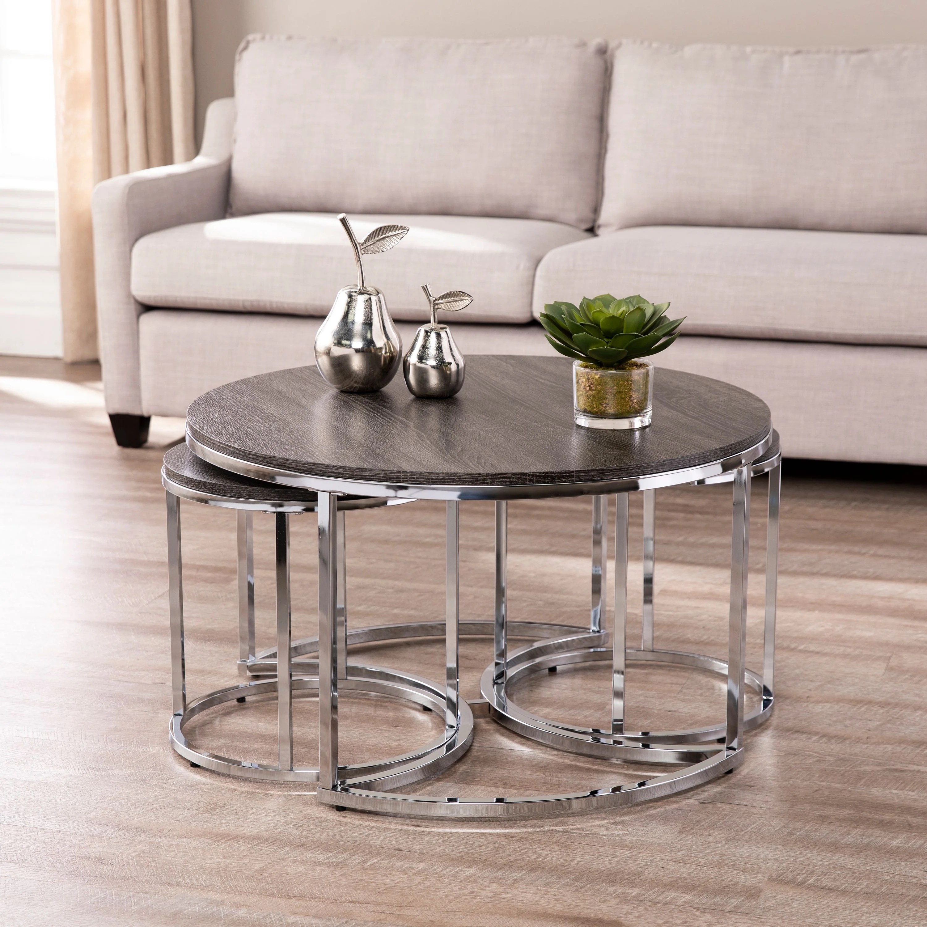 Nesting Coffee Tables: Flexible Surface Area