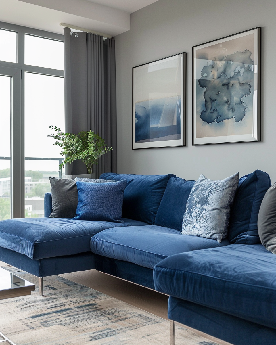 Decorating a Living Room With a Blue Sofa