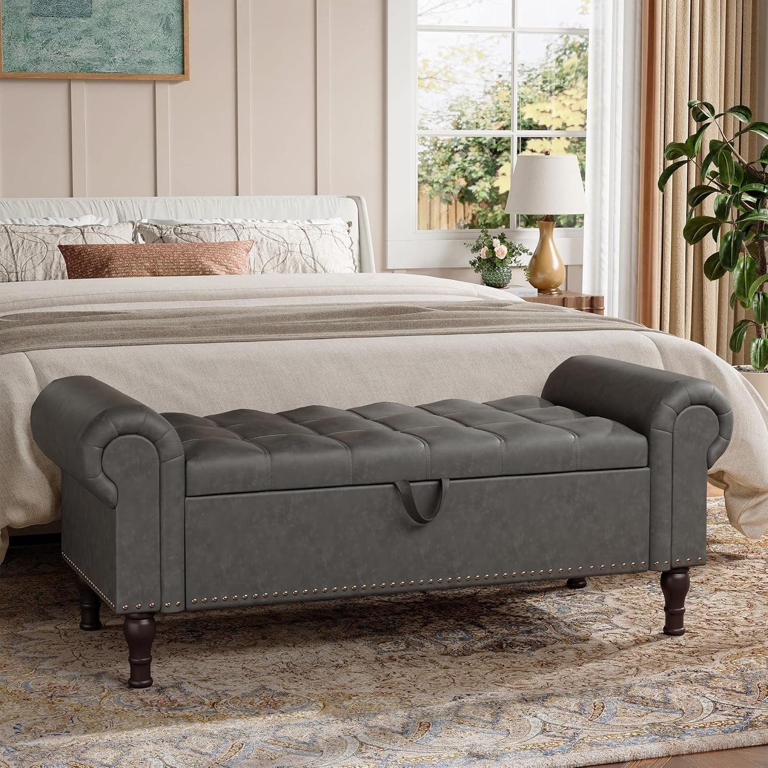 Bench Ottomans: Long Footrests and Storage Seating