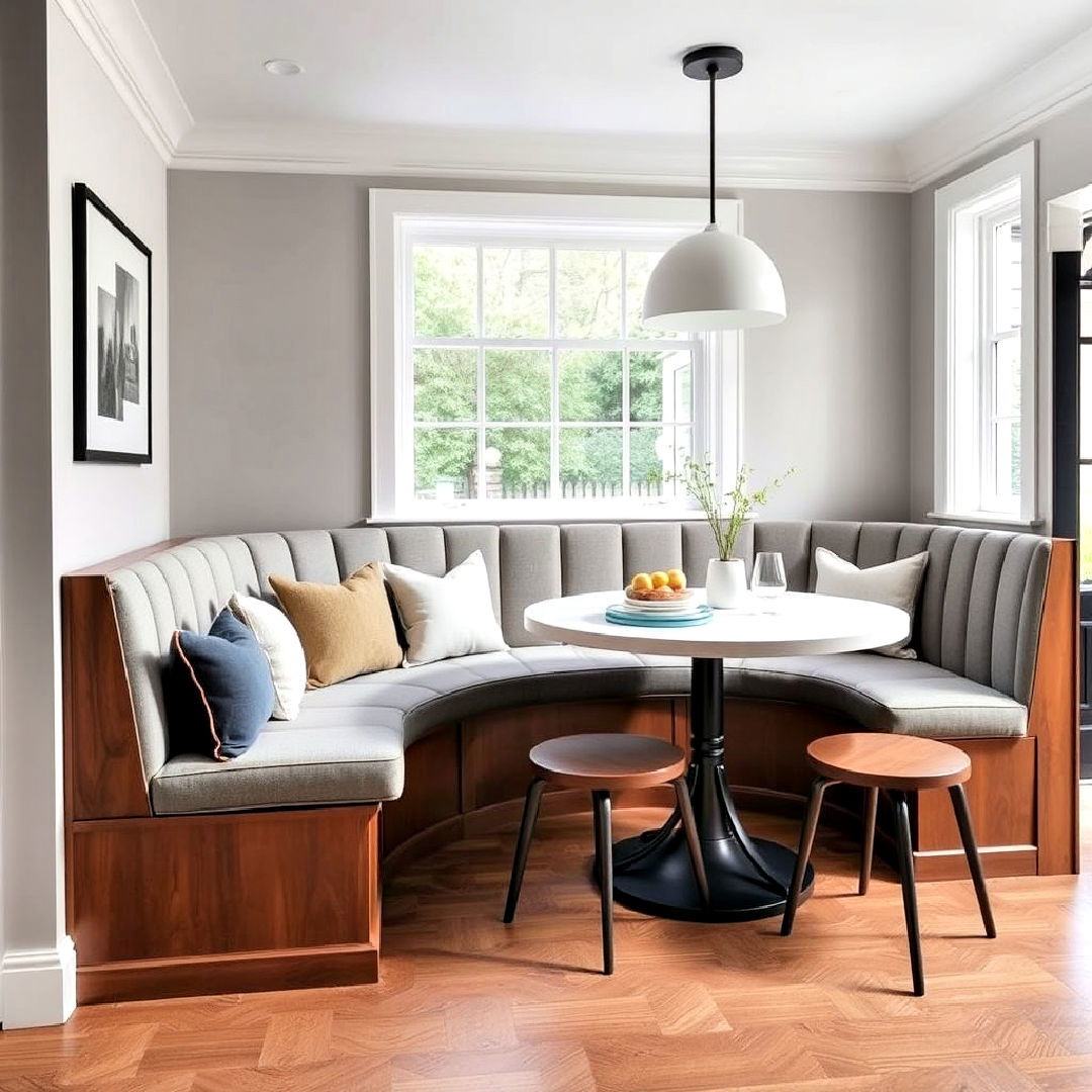 Curved Banquette Seating: Fit, Comfort and Table Shapes