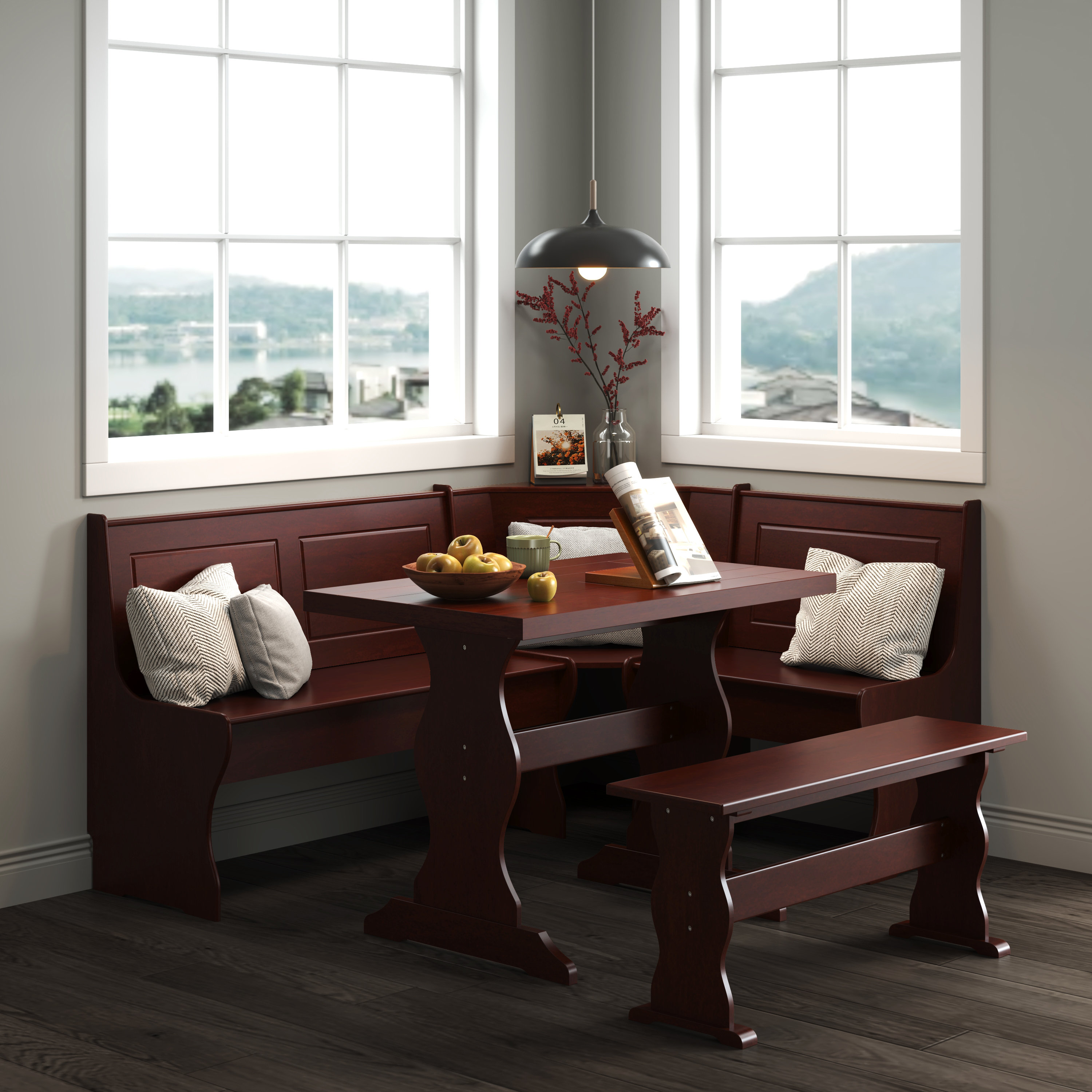 Corner Breakfast Nook Benches: Layout and Entry Space