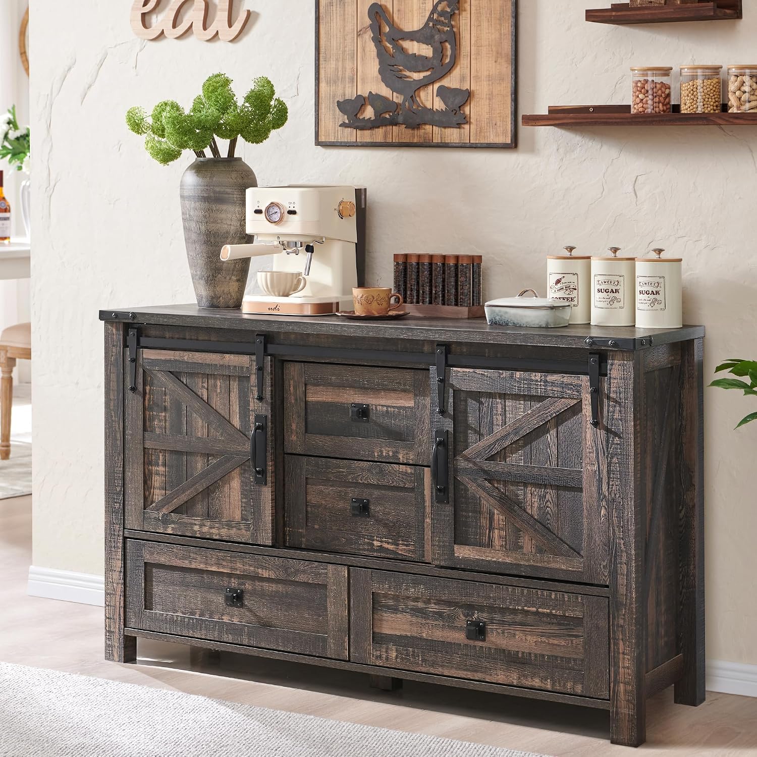 Farmhouse Buffet Cabinets: Rustic Dining Storage
